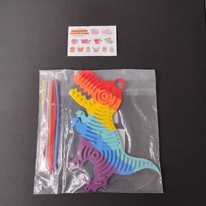Dinosaur Sensory Activity Board – Double-Sided Silicone Fidget Toy